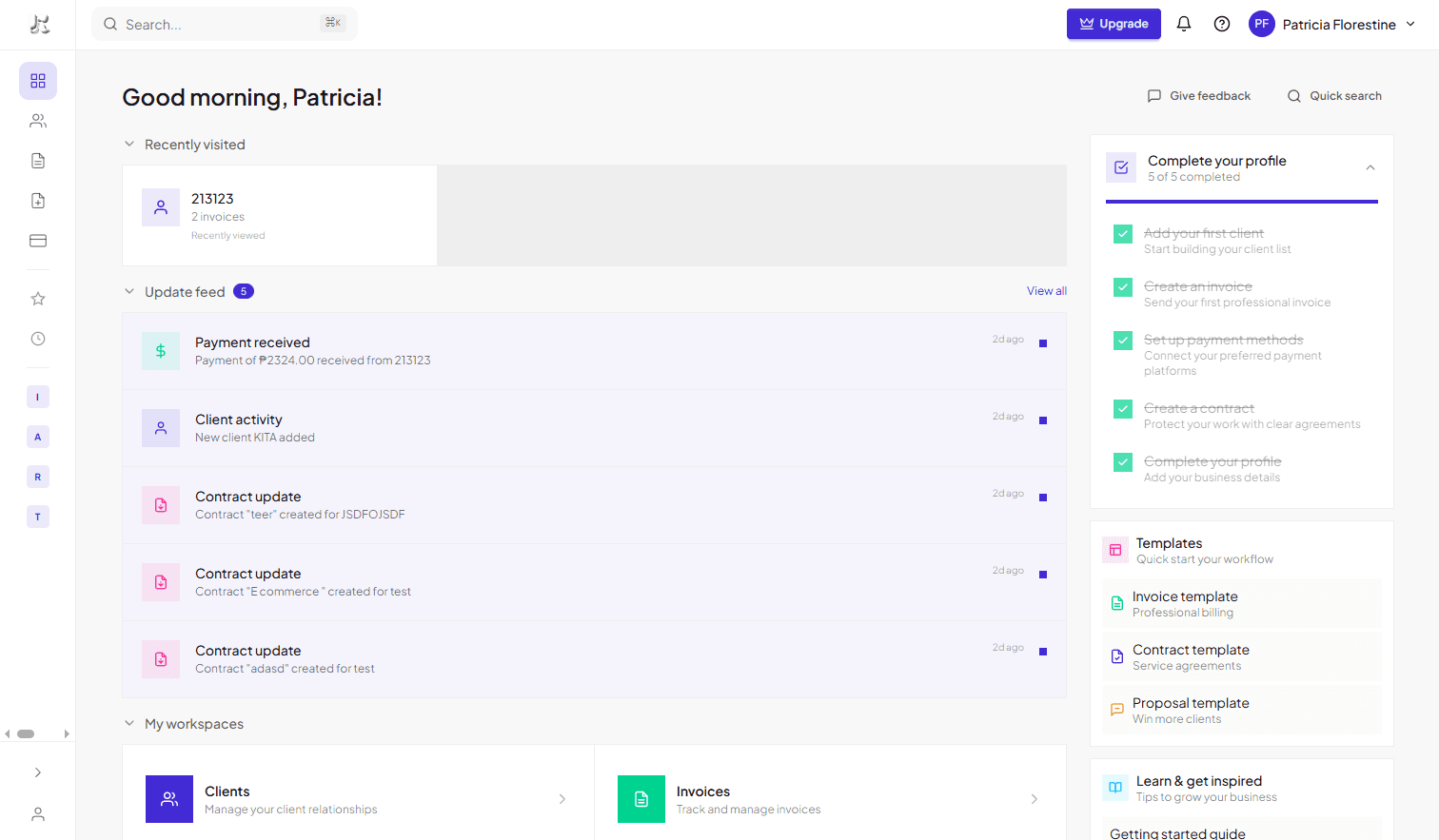 Kita Dashboard Preview